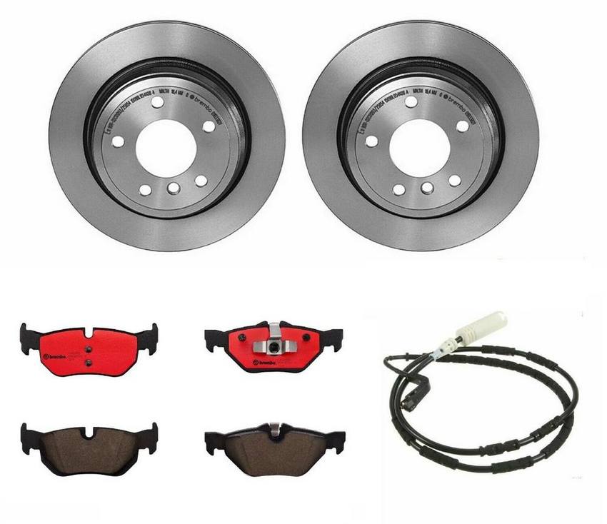 BMW Brembo Brake Kit - Pads and Rotors Rear (300mm) (Ceramic) 34356789445 - Brembo 1536400KIT